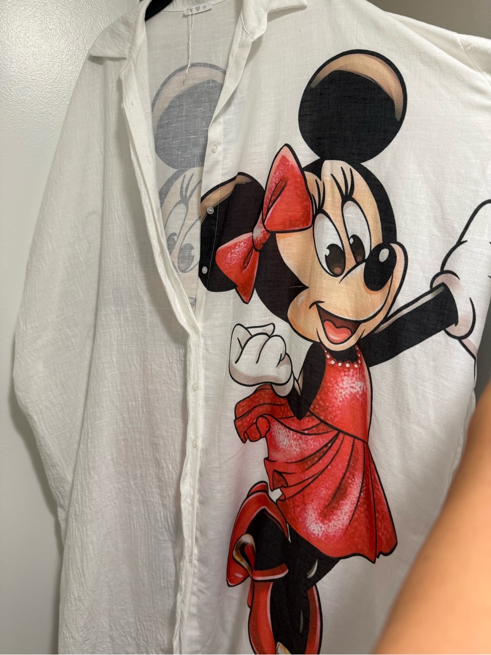 Minnie Mouse Maxi Dress in White & Red Like New